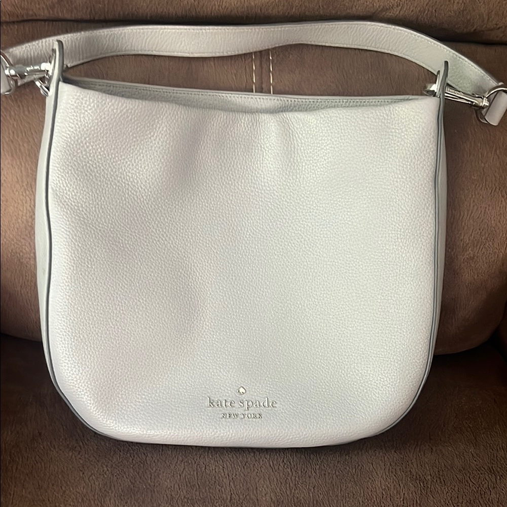 Kate Spade Gray Shoulder Bag with Slouchy Silhouette